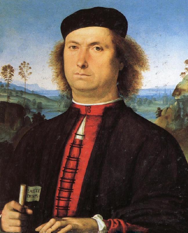 PERUGINO, Pietro Portrait of Francesco delle Opere China oil painting art